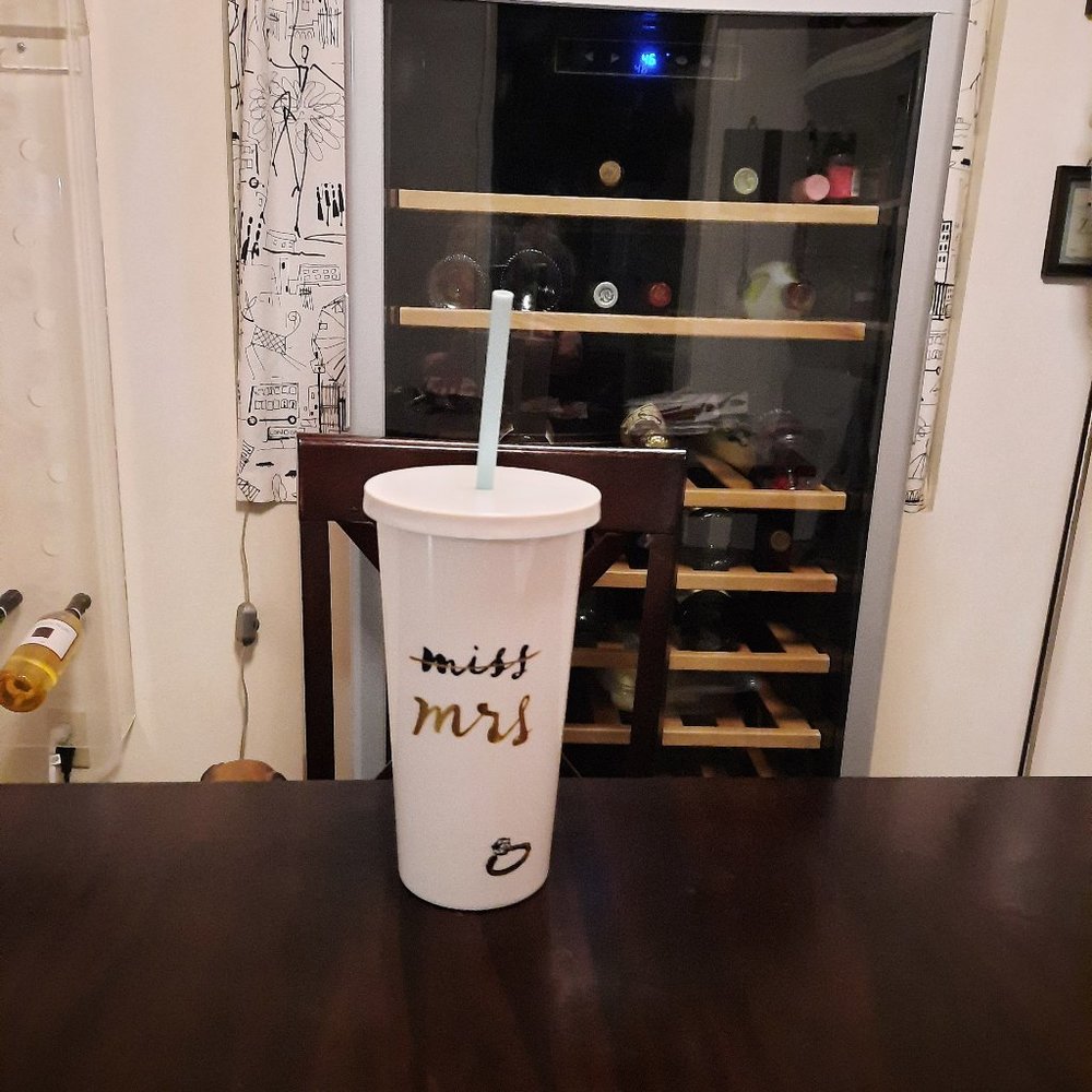 Miss to Mrs. Plastic Drinking Cup